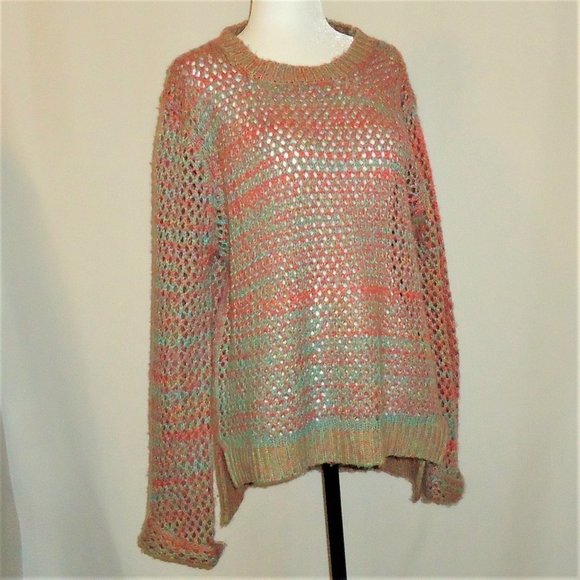 JJ Basics Neon Pink Green Yellow Loose Kni… - Picture 2 of 6